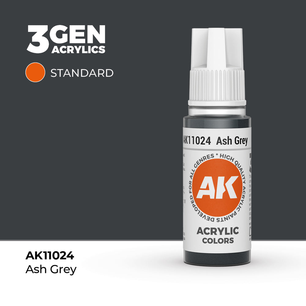 AK Interactive 3Gen Acrylics - Ash Grey (18ml)