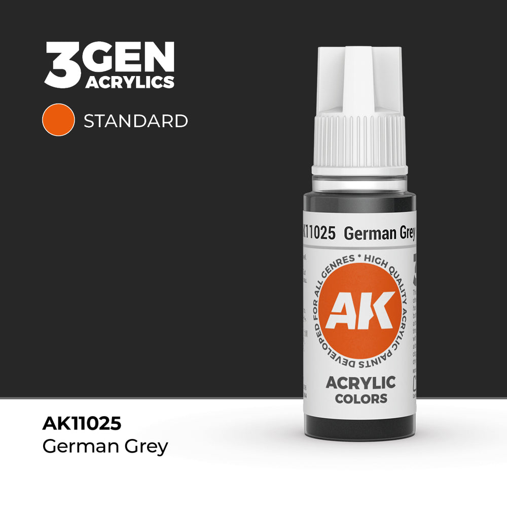 AK Interactive 3Gen Acrylics - German Grey (18ml)