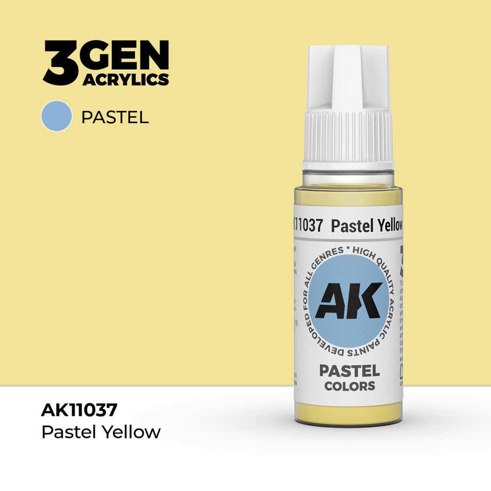 AK Interactive 3Gen Acrylics - Pastel Yellow - Pastel (18ml)