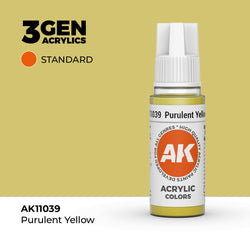 AK Interactive 3Gen Acrylics - Purulent Yellow (18ml)