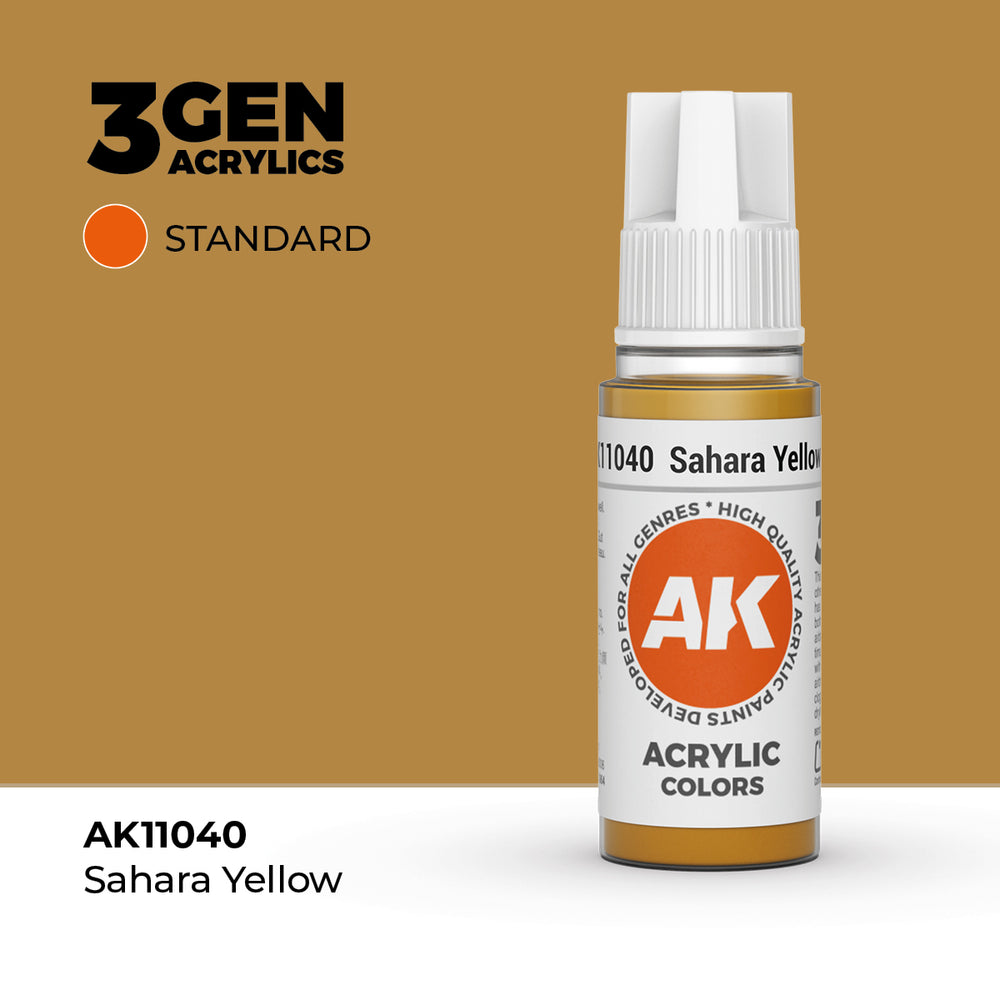 AK Interactive 3Gen Acrylics - Sahara Yellow (18ml)