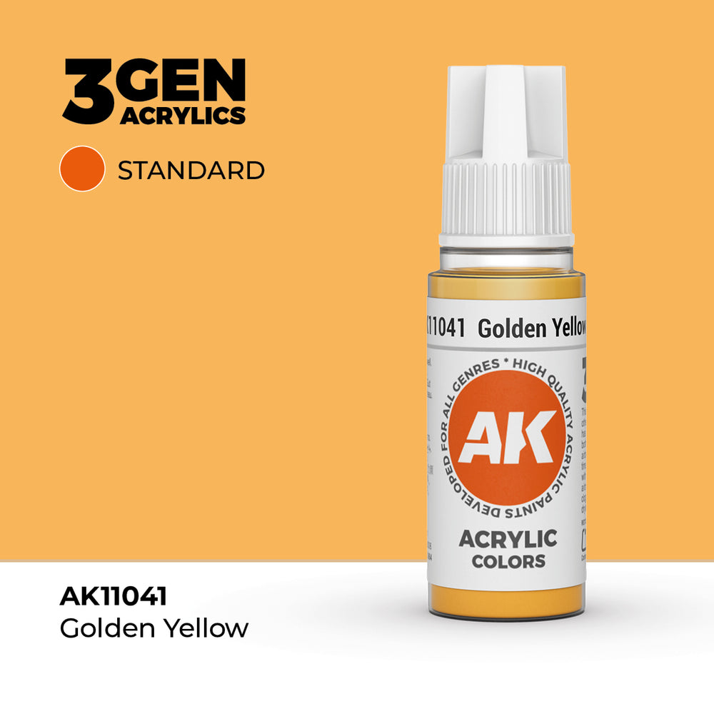 AK Interactive 3Gen Acrylics - Golden Yellow (18ml)