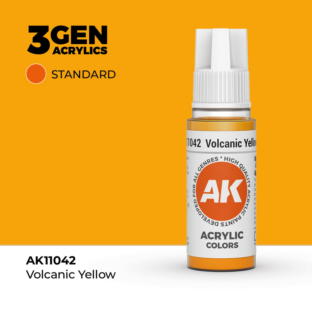 AK Interactive 3Gen Acrylics - Volcanic Yellow (18ml)