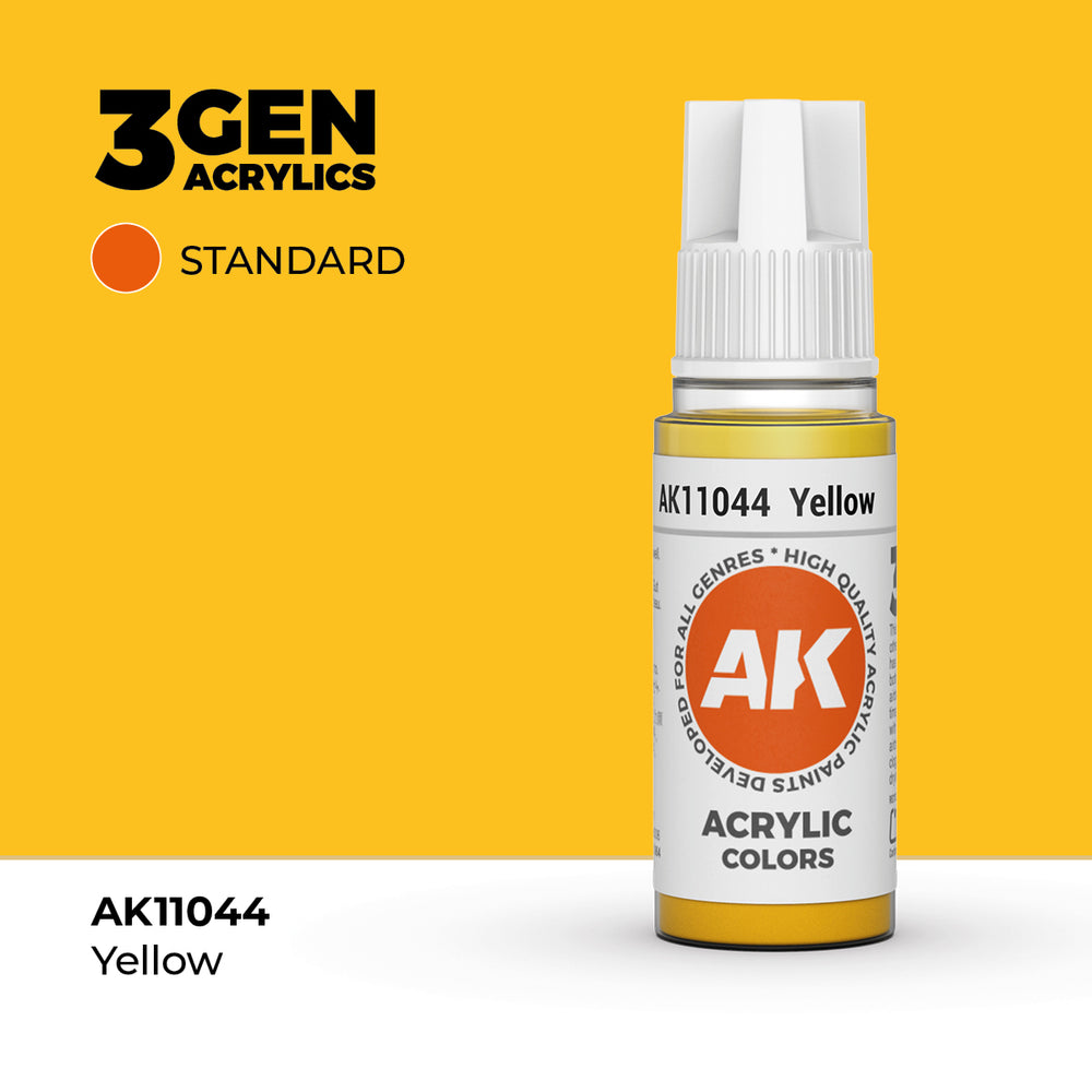AK Interactive 3Gen Acrylics - Yellow (18ml)