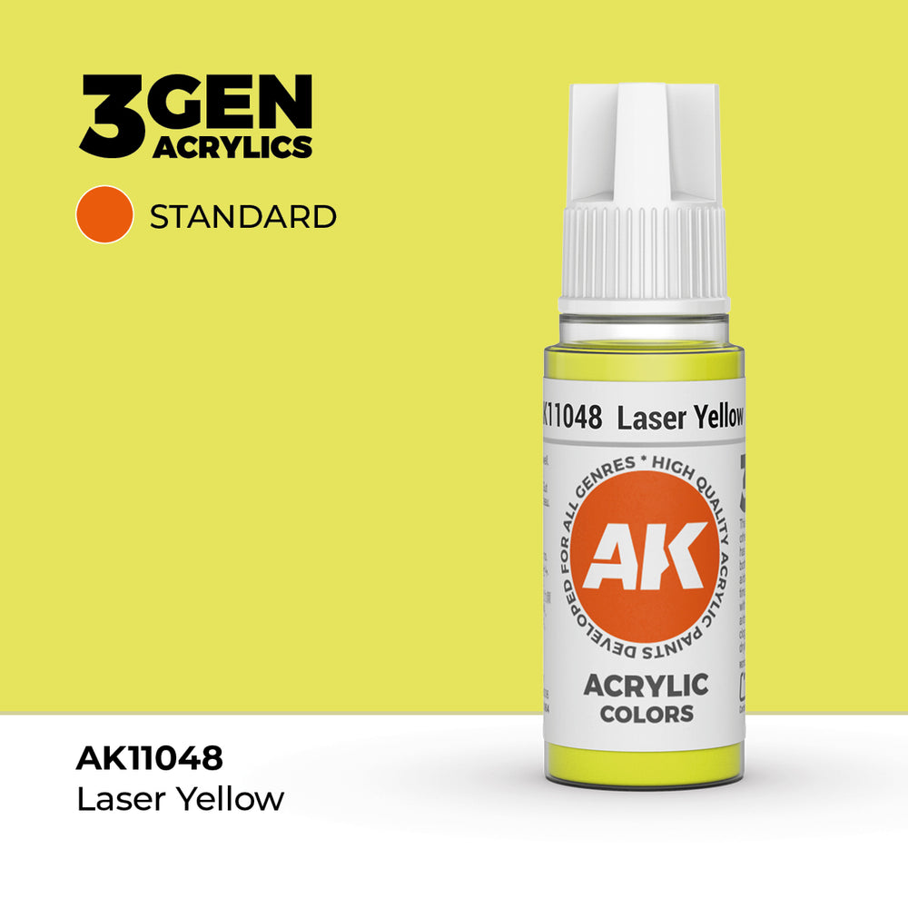 AK Interactive 3Gen Acrylics - Laser Yellow (18ml)