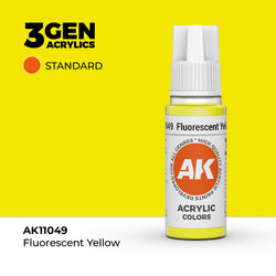 AK Interactive 3Gen Acrylics - Fluorescent Yellow (18ml)