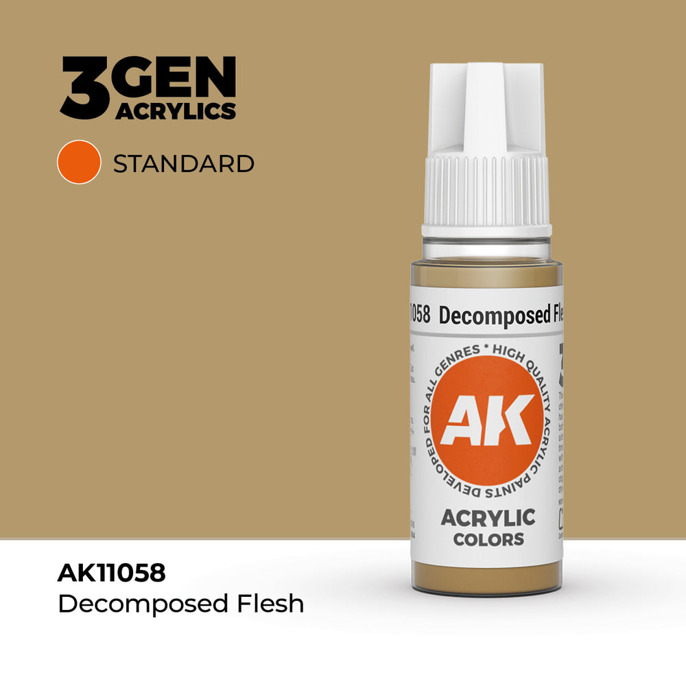 AK Interactive 3Gen Acrylics - Decomposed Flesh (18ml)