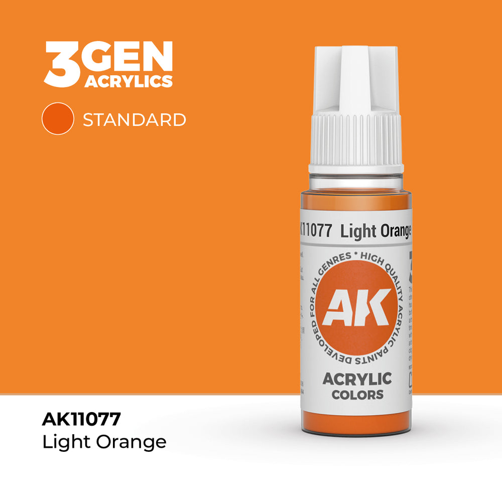 AK Interactive 3Gen Acrylics - Light Orange (18ml)
