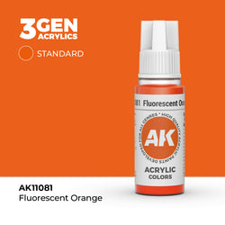 AK Interactive 3Gen Acrylics - Fluorescent Orange (18ml)