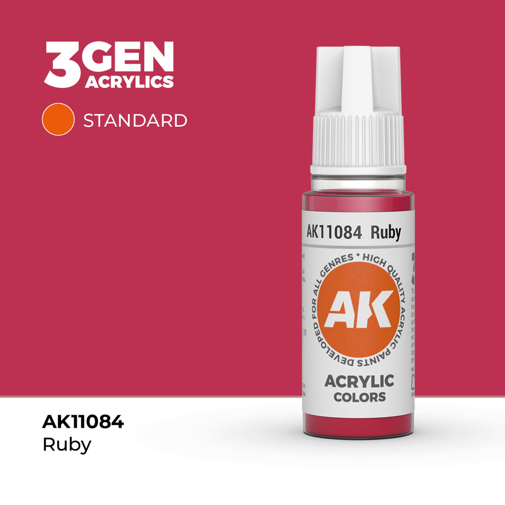 AK Interactive 3Gen Acrylics - Ruby (18ml)