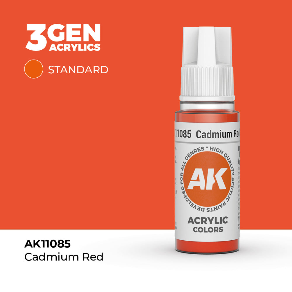AK Interactive 3Gen Acrylics - Cadmium Red (18ml)