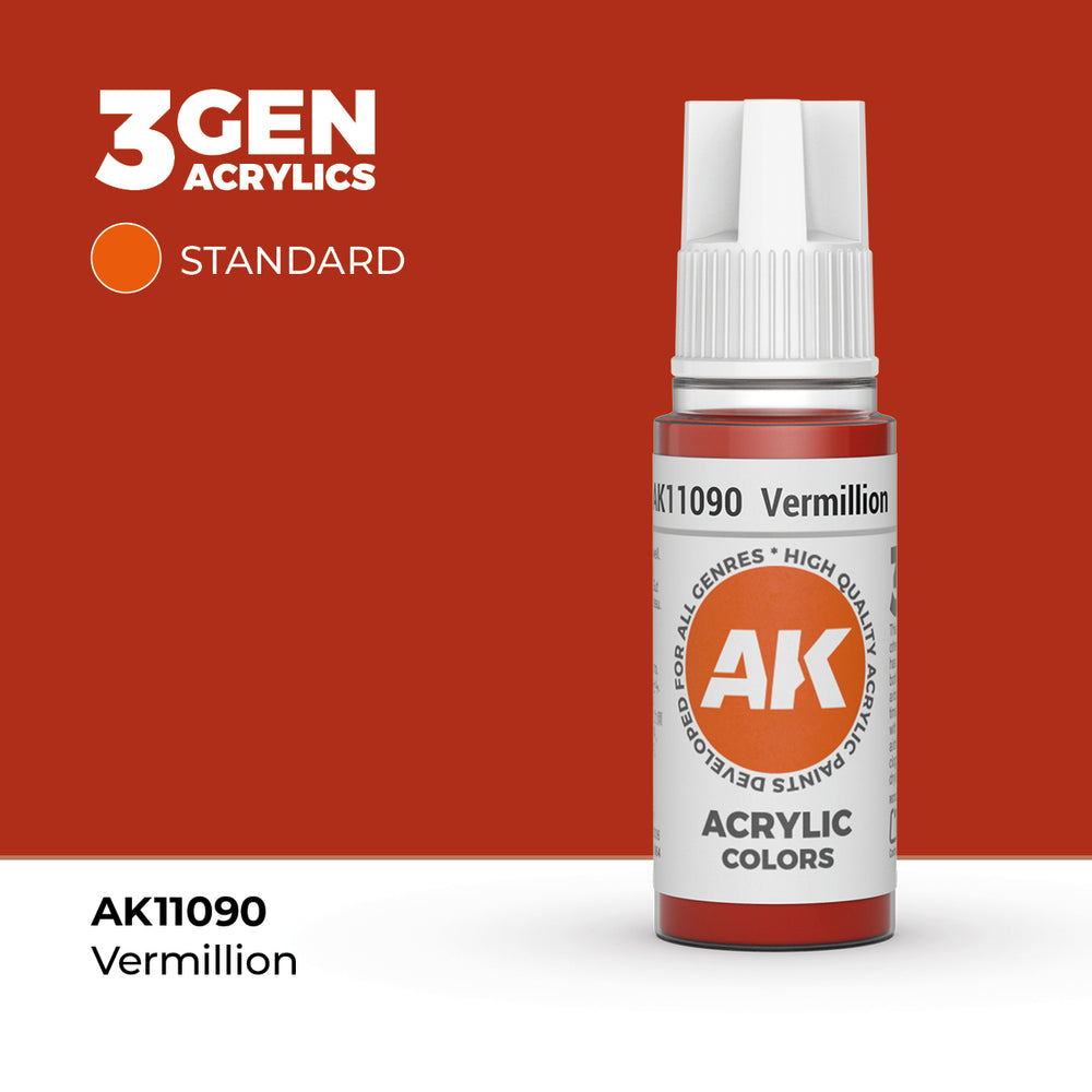 AK Interactive 3Gen Acrylics - Vermillion (18ml)