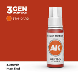 AK Interactive 3Gen Acrylics - Matt Red (18ml)