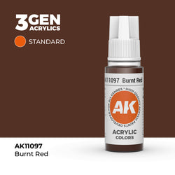 AK Interactive 3Gen Acrylics - Burnt Red (18ml)