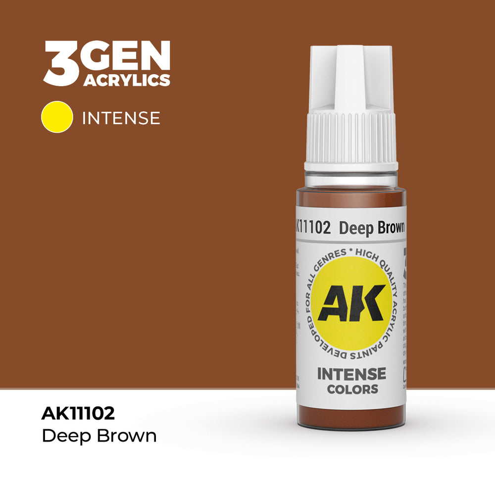 AK Interactive 3Gen Acrylics - Deep Brown (18ml)