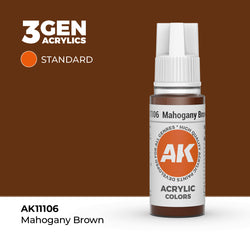 AK Interactive 3Gen Acrylics - Mahogany Brown (18ml)