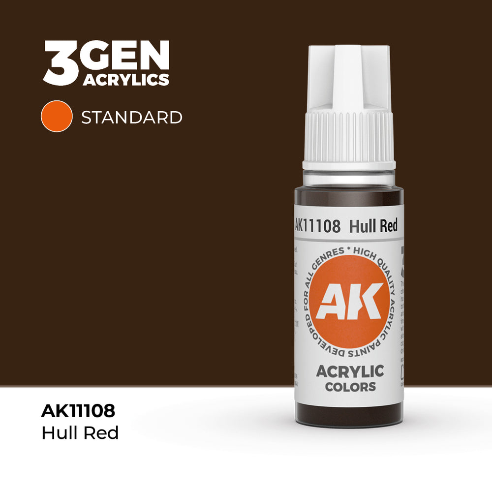 AK Interactive 3Gen Acrylics - Hull Red (18ml)