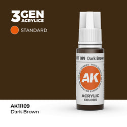 AK Interactive 3Gen Acrylics - Dark Brown (18ml)