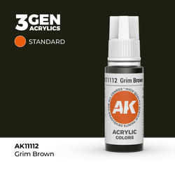 AK Interactive 3Gen Acrylics - Grim Brown (18ml)