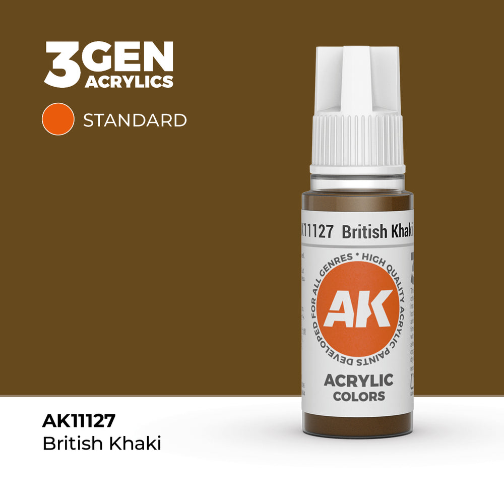 AK Interactive 3Gen Acrylics - British Khaki (18ml)