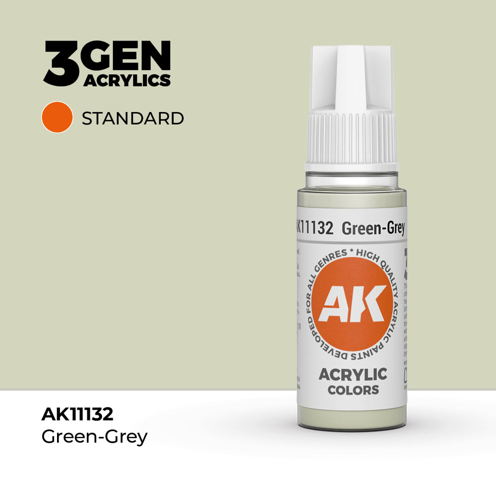 AK Interactive 3Gen Acrylics - Green-Grey (18ml)