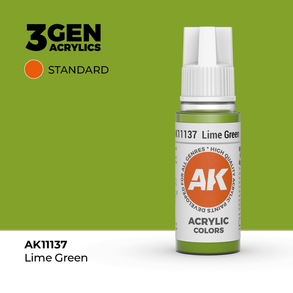 AK Interactive 3Gen Acrylics - Lime Green (18ml)