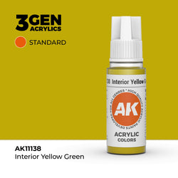 AK Interactive 3Gen Acrylics - Interior Yellow Green (18ml)