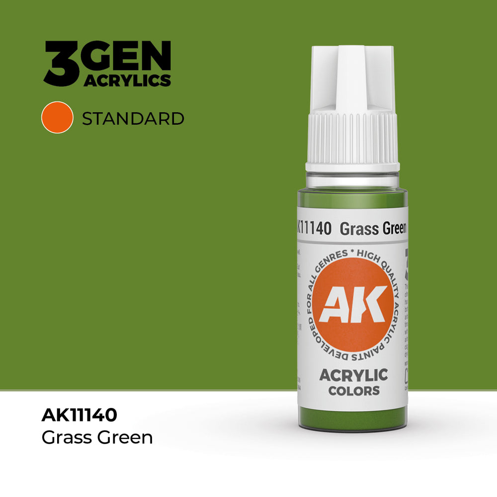 AK Interactive 3Gen Acrylics - Grass Green (18ml)