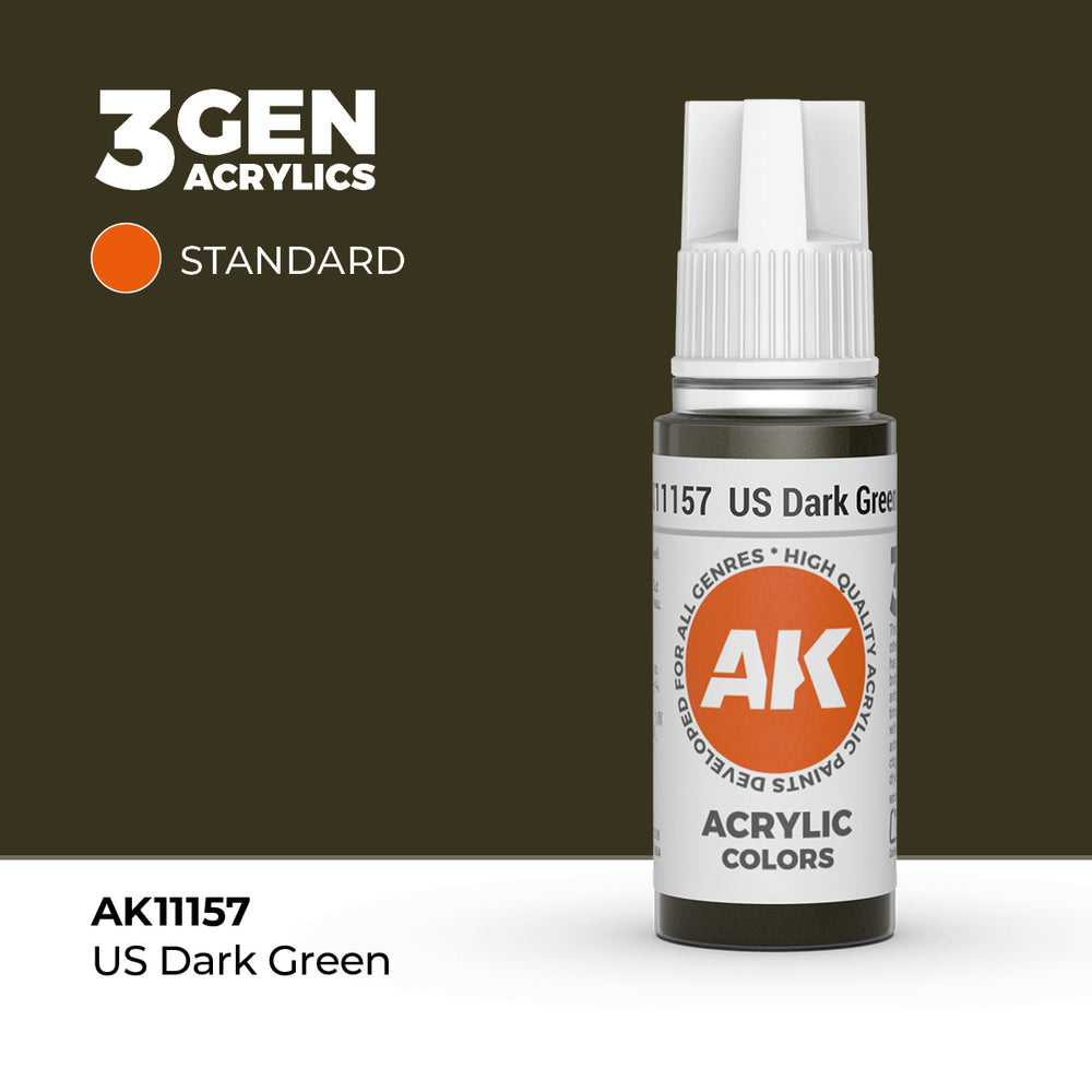 AK Interactive 3Gen Acrylics - US Dark Green (18ml)
