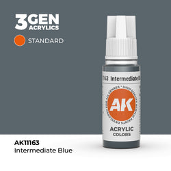 AK Interactive 3Gen Acrylics - Intermediate Blue (18ml)