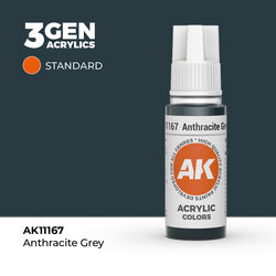 AK Interactive 3Gen Acrylics - Anthracite Grey (18ml)