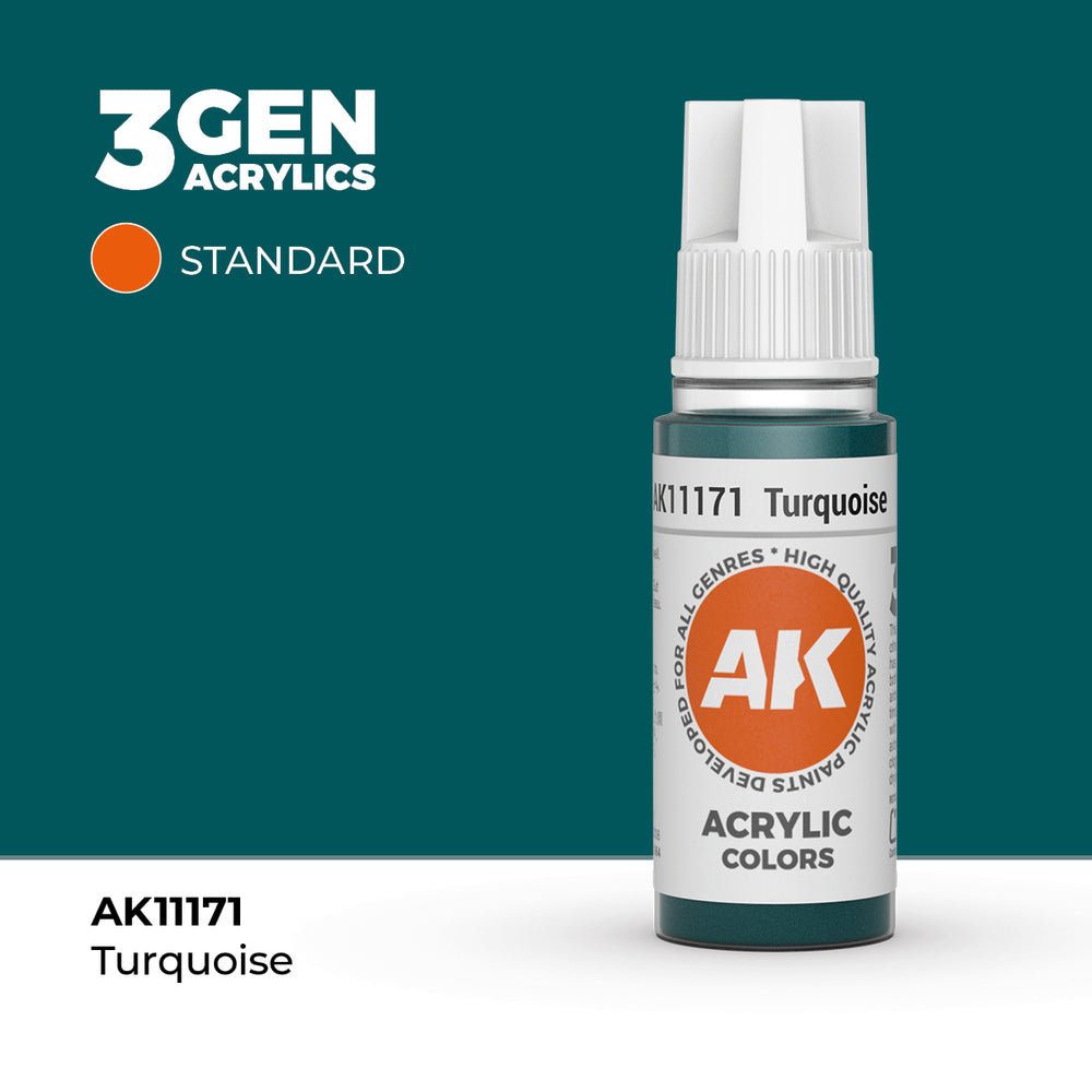 AK Interactive 3Gen Acrylics - Turquoise (18ml)