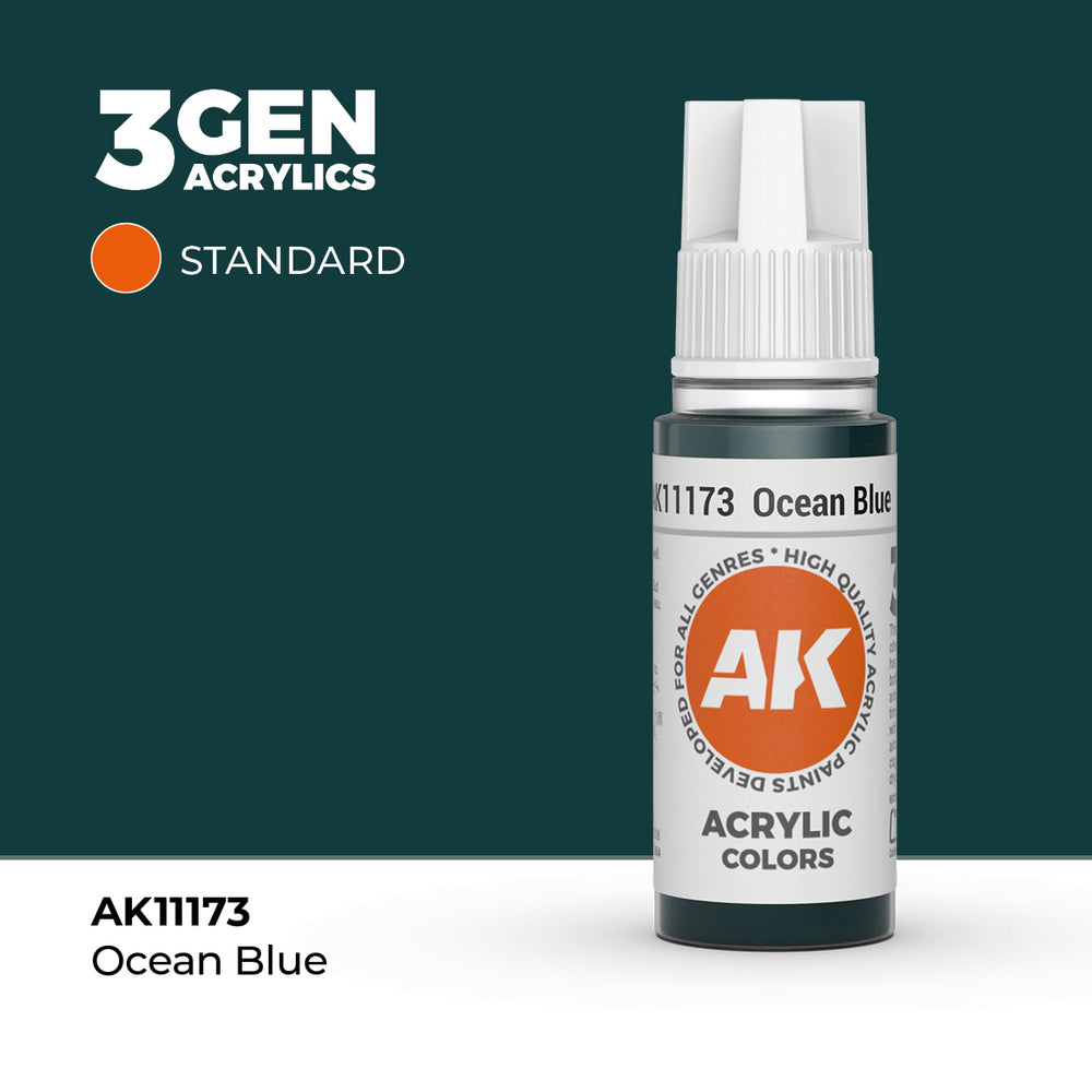 AK Interactive 3Gen Acrylics - Ocean Blue (18ml)