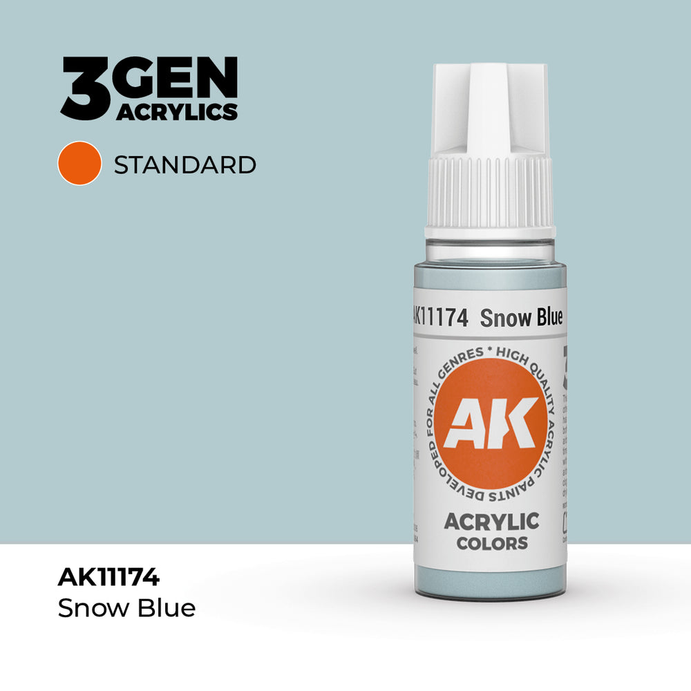 AK Interactive 3Gen Acrylics - Snow Blue (18ml)