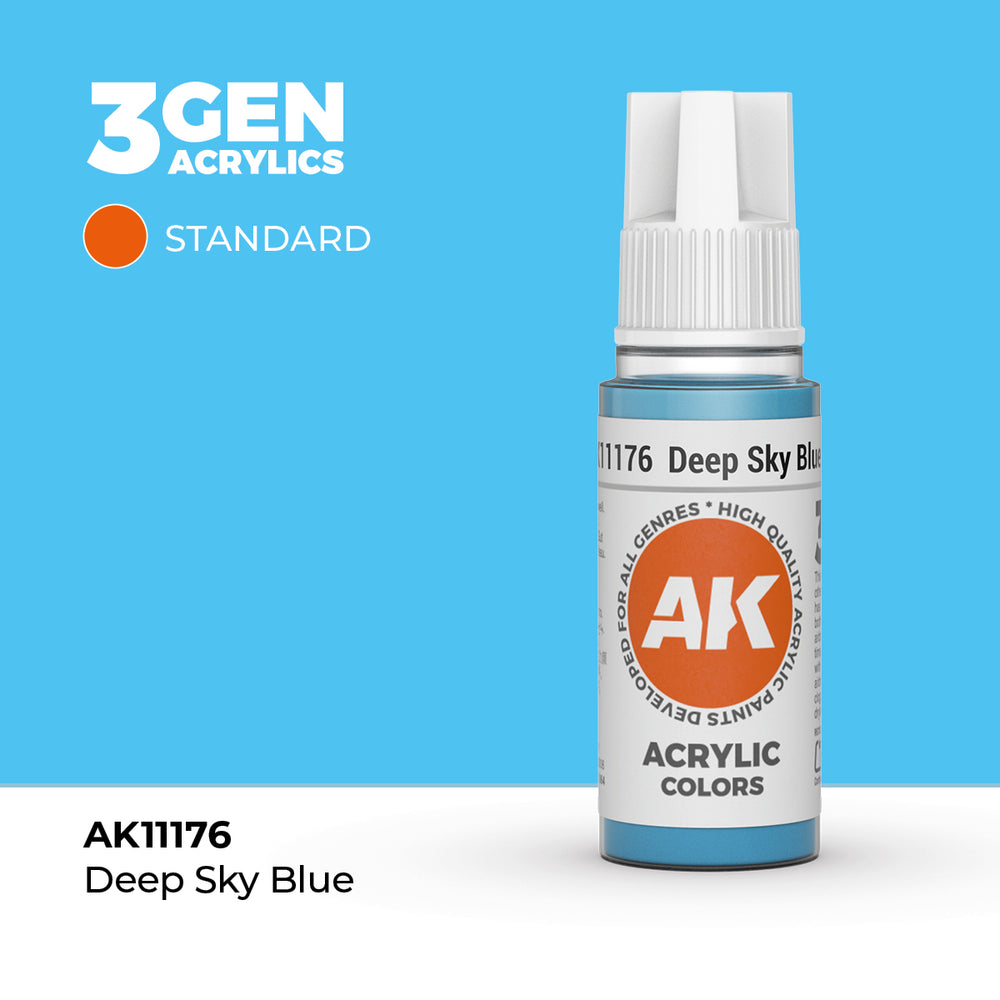 AK Interactive 3Gen Acrylics - Deep Sky Blue (18ml)