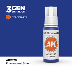 AK Interactive 3Gen Acrylics - Fluorescent Blue (18ml)