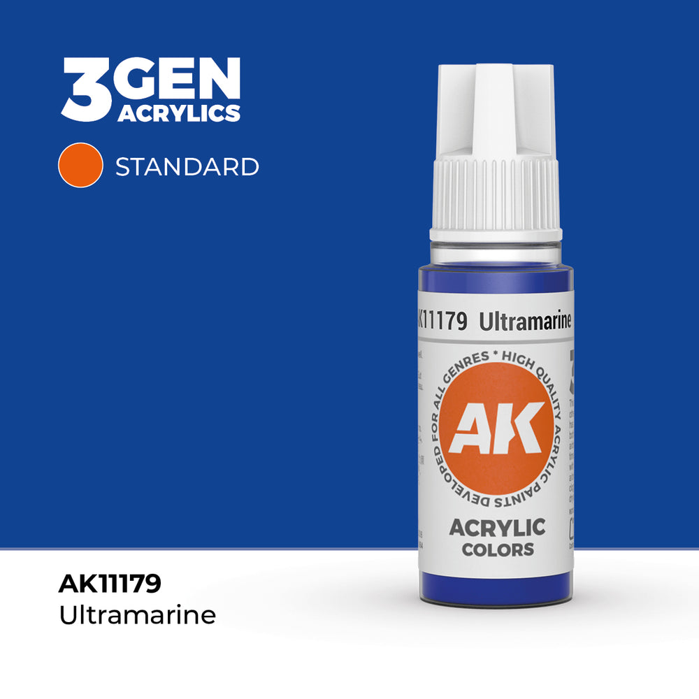 AK Interactive 3Gen Acrylics - Ultramarine (18ml)