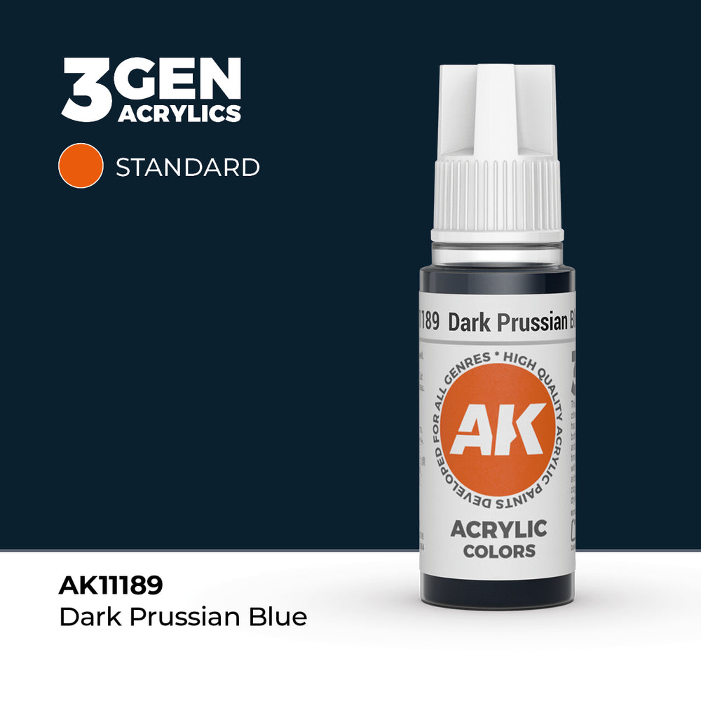AK Interactive 3Gen Acrylics - Dark Prussian Blue (18ml)