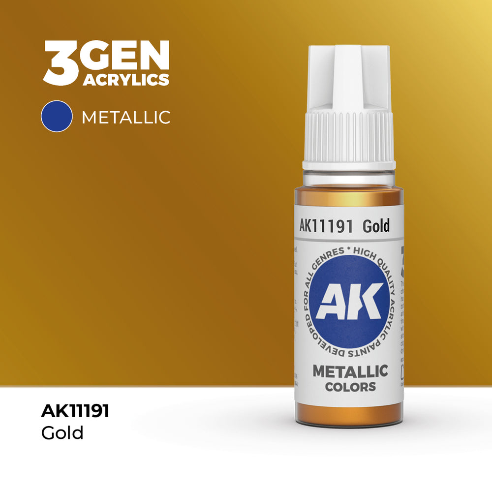 AK Interactive 3Gen Acrylics - Gold (18ml)