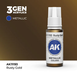 AK Interactive 3Gen Acrylics - Rusty Gold (18ml)