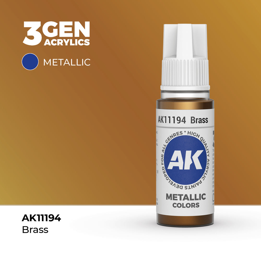 AK Interactive 3Gen Acrylics - Brass (18ml)