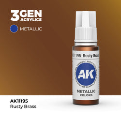 AK Interactive 3Gen Acrylics - Rusty Brass (18ml)