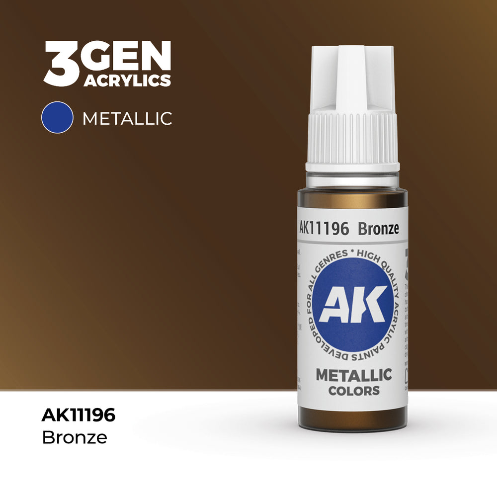 AK Interactive 3Gen Acrylics - Bronze (18ml)