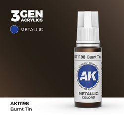 AK Interactive 3Gen Acrylics - Burnt Tin (18ml)