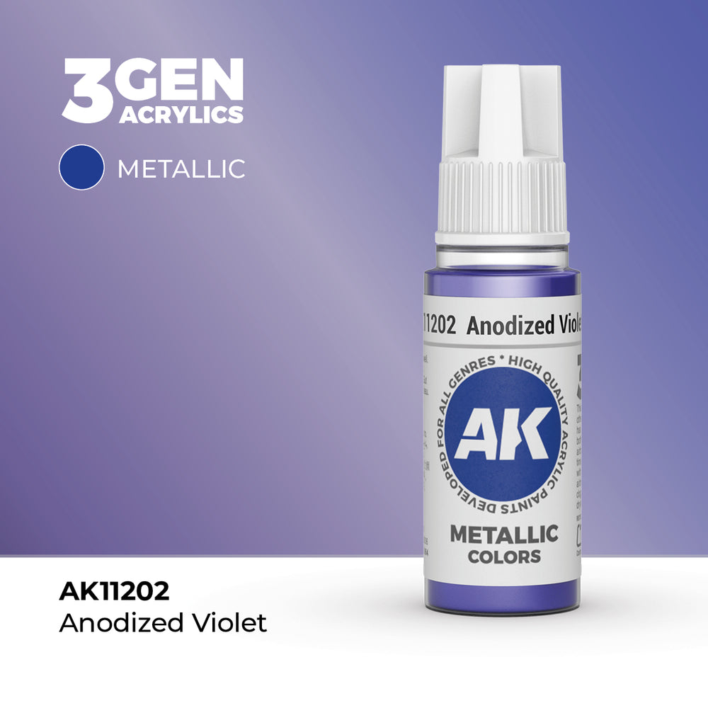 AK Interactive 3Gen Acrylics - Anodized Violet (18ml)
