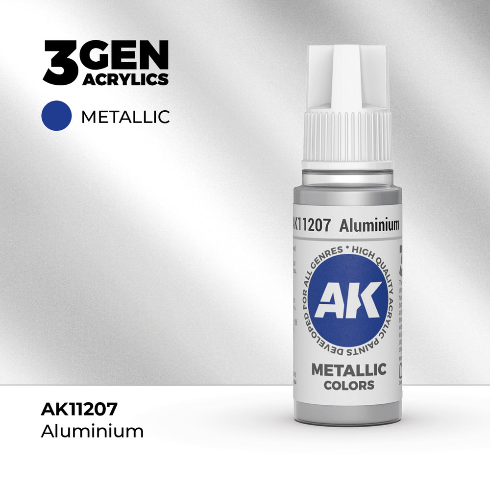 AK Interactive 3Gen Acrylics - Aluminium (18ml)