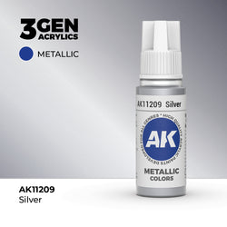 AK Interactive 3Gen Acrylics - Silver (18ml)