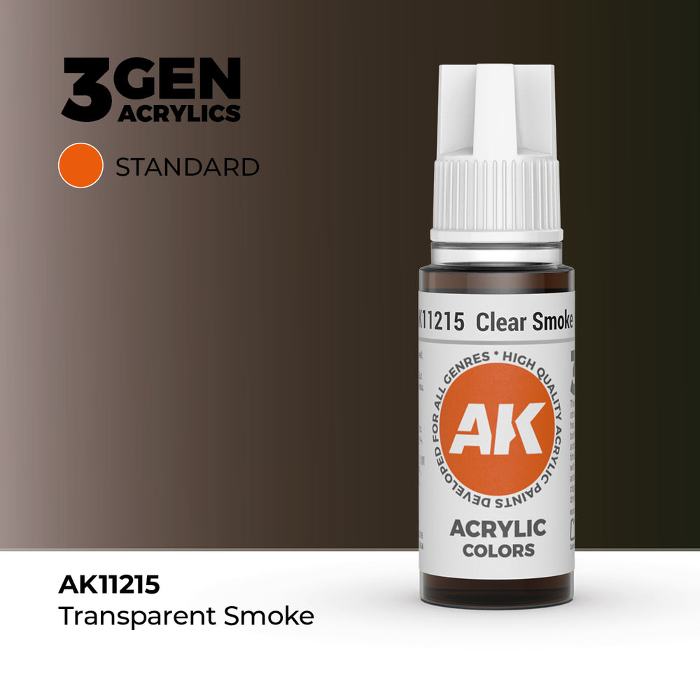 AK Interactive 3Gen Acrylics - Clear Smoke (18ml)
