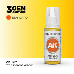 AK Interactive 3Gen Acrylics - Clear Yellow (18ml)