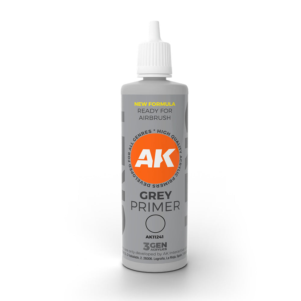 AK Interactive Primers - Grey Primer (100ml)